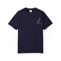 Load image into Gallery viewer, Hooked on Jesus T-Shirt — Fishing Faith Graphic Tee (Psalm 95:5)
