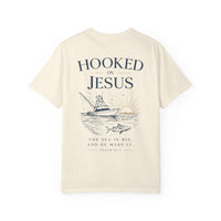 Load image into Gallery viewer, Hooked on Jesus T-Shirt — Faith Fishing Graphic Tee