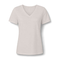 Load image into Gallery viewer, Women’s V-Neck Christian Fish Tee — Relaxed Heather CVC Casual T-Shirt