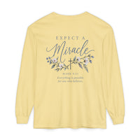 Load image into Gallery viewer, Expect a Miracle Women's Christian Long Sleeve T-Shirt