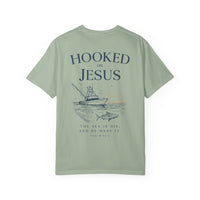Load image into Gallery viewer, Hooked on Jesus T-Shirt — Faith Fishing Graphic Tee