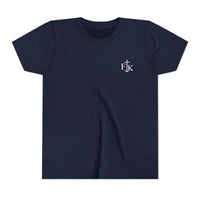Load image into Gallery viewer, Way Maker Lighthouse Youth Tee | Christian Faith Surf Ocean Graphic