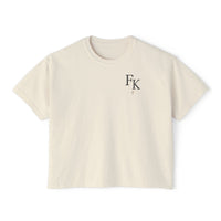 Load image into Gallery viewer, Jesus Is King Boxy Tee — Christian Faith Graphic Women's Cropped T‑Shirt