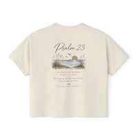Load image into Gallery viewer, Psalm 23 Women's Boxy Tee — Faith Beach Graphic Tee