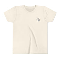 Load image into Gallery viewer, Youth Tee — "Jesus Is My Jam" Christian Kid Shirt (G&amp;G Logo)