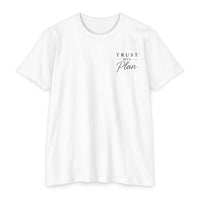 Load image into Gallery viewer, Trust His Plan T‑Shirt — Faith Graphic Tee (Proverbs 16:9)