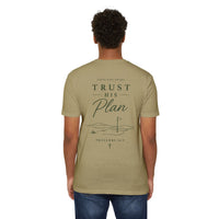 Load image into Gallery viewer, Trust His Plan T‑Shirt — Faith Graphic Tee (Proverbs 16:9)