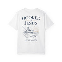 Load image into Gallery viewer, Hooked on Jesus T-Shirt — Faith Fishing Graphic Tee