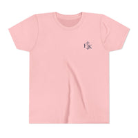 Load image into Gallery viewer, Youth Tee — "Jesus Is My Jam" Christian Kid Shirt (G&amp;G Logo)