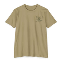 Load image into Gallery viewer, Trust His Plan T‑Shirt — Faith Graphic Tee (Proverbs 16:9)