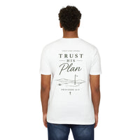 Load image into Gallery viewer, Trust His Plan T‑Shirt — Faith Graphic Tee (Proverbs 16:9)