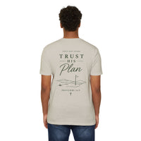 Load image into Gallery viewer, Trust His Plan T‑Shirt — Faith Graphic Tee (Proverbs 16:9)