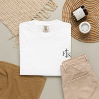 Load image into Gallery viewer, Rooted in Christ T-Shirt — Faith Cross Tree Graphic Tee